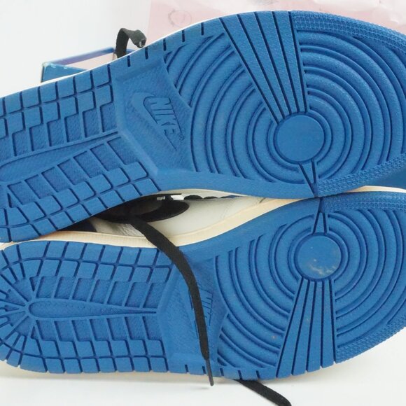 Nike Air Jordan 1 Blue White Travis Hiroshi Cactus Fragment High Shoes Sz 10.5 - Picture 7 of 13